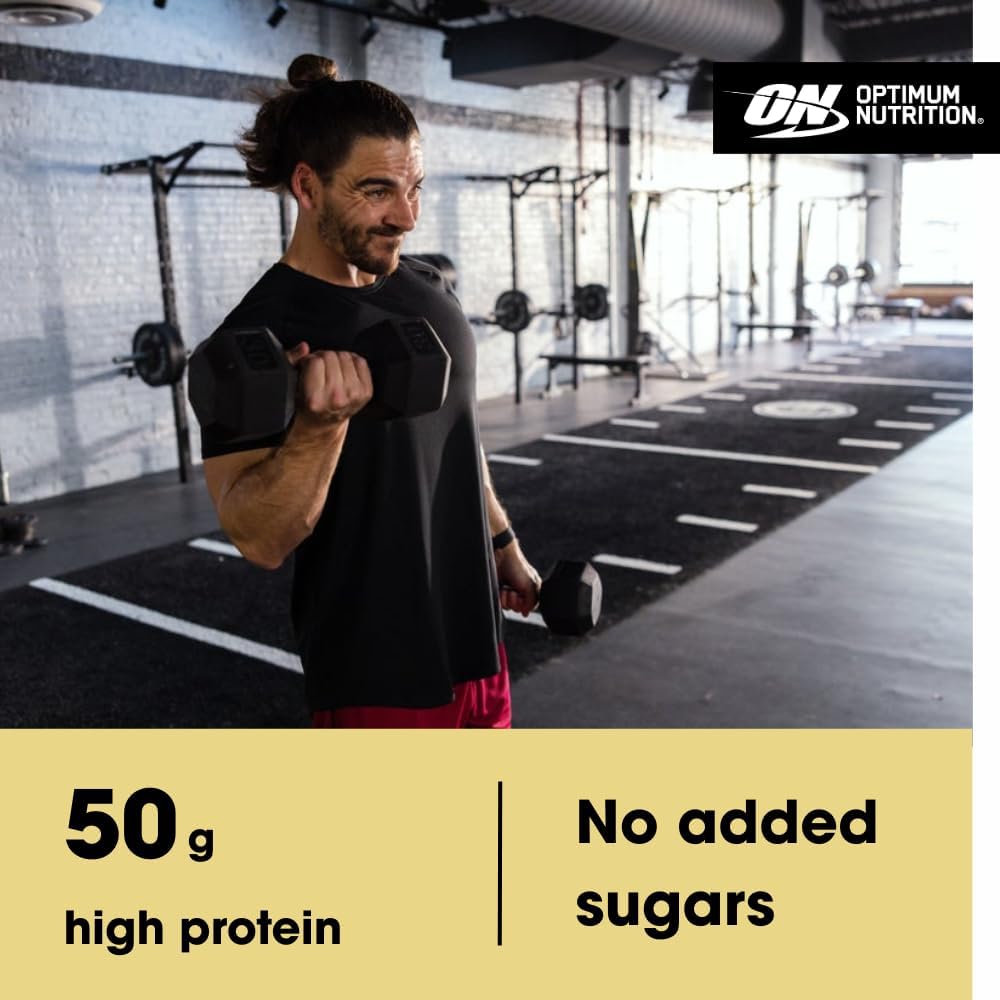 ON High Protein Shake Bottles, Ready To Drink Healthy Snacks, No added sugars, low fat, Post Workout Snack for Men and Women, Vanilla Flavour, 12x500ml, Packaging may