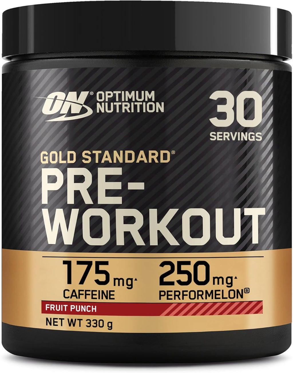 Optimum Nutrition Gold Standard Pre Workout Powder, Energy Drink with Creatine Monohydrate, Beta Alanine, Caffeine and Vitamin B Complex, Nutrition Supplement, Fruit Punch Flavour, 30 Servings, 330 g