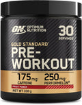 Optimum Nutrition Gold Standard Pre Workout Powder, Energy Drink with Creatine Monohydrate, Beta Alanine, Caffeine and Vitamin B Complex, Nutrition Supplement, Fruit Punch Flavour, 30 Servings, 330 g